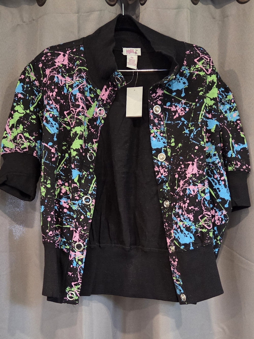 Madrag Black Paint-Splatter Shirt